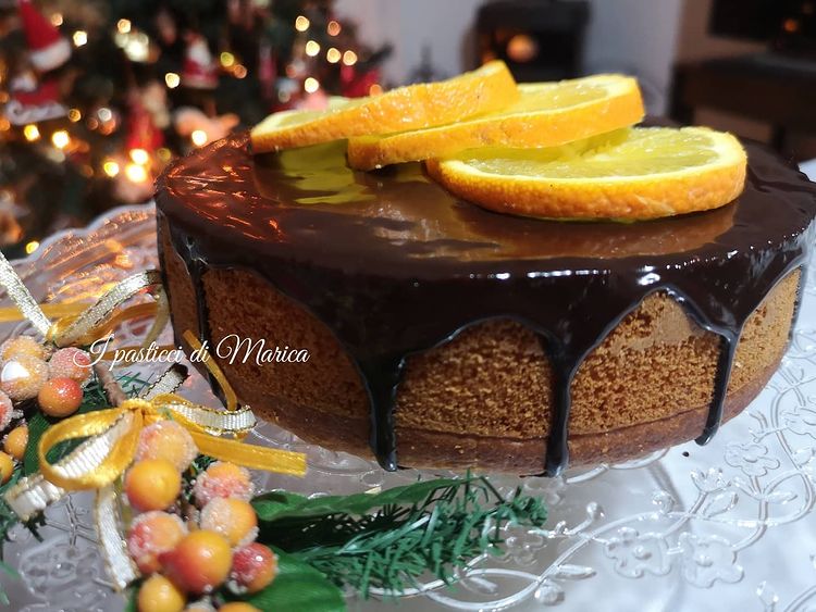 Orange Cake con glassa al cioccolato